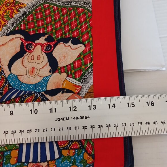 Pig Colorful Cloth Placemats Set of 4 - Picture 6 of 6